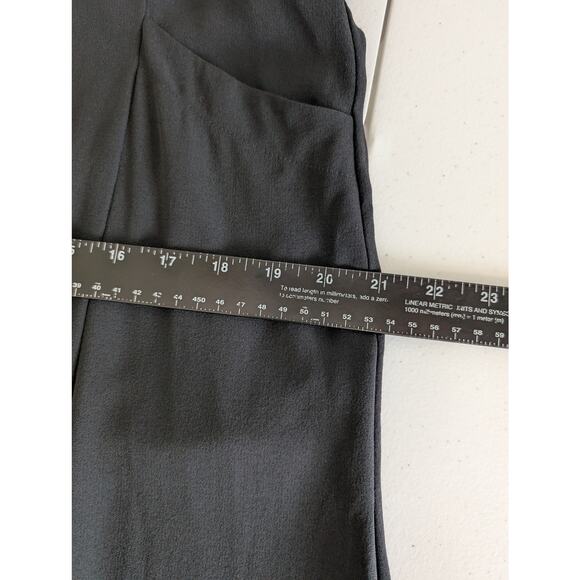 Eileen Fisher Georgette Crepe Skirt Women S* Black Silk Drawstring Drapey - Picture 9 of 11